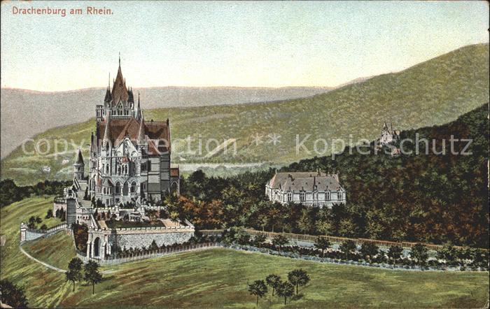 Drachenburg Burg Künstlerkart