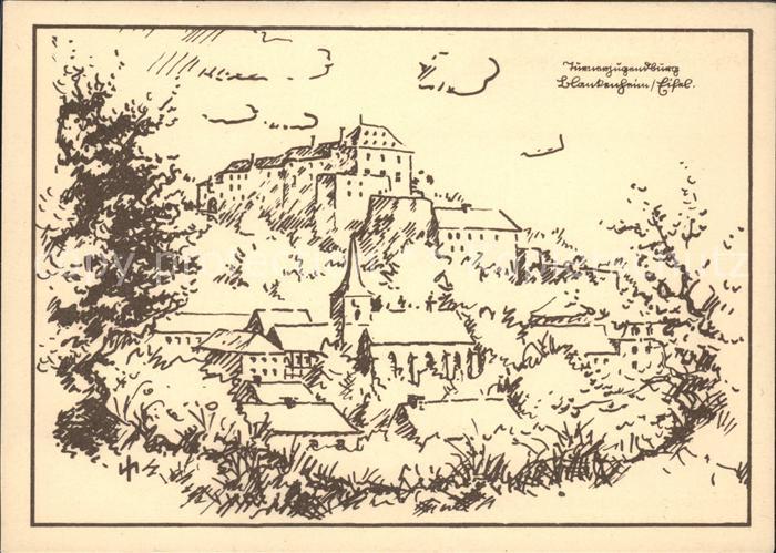 Blankenheim Eifel Turnerjugendburg Künstlerkarte