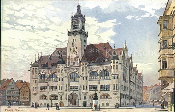 STUTTGART  CITY Rathaus Kuenstlerkarte