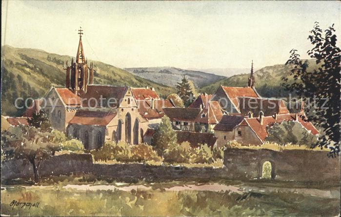 Bebenhausen Tuebingen Künstlerkarte Panorama