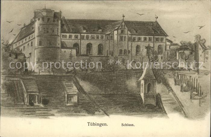 TueBINGEN BW Schloss Kuenstlerkarte