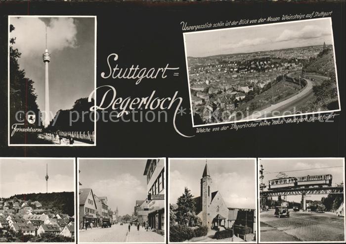 Degerloch Fersehturm Fliegeraufnahme Hochbahn Str