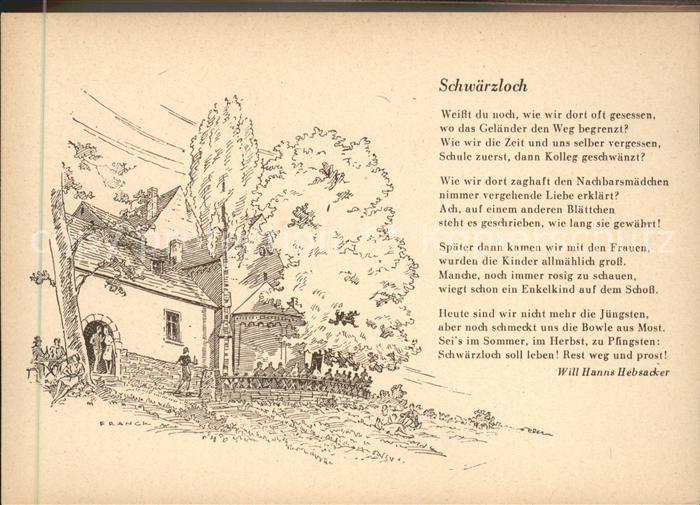 TueBINGEN BW Schwaerzloch Kuenstlerkarte