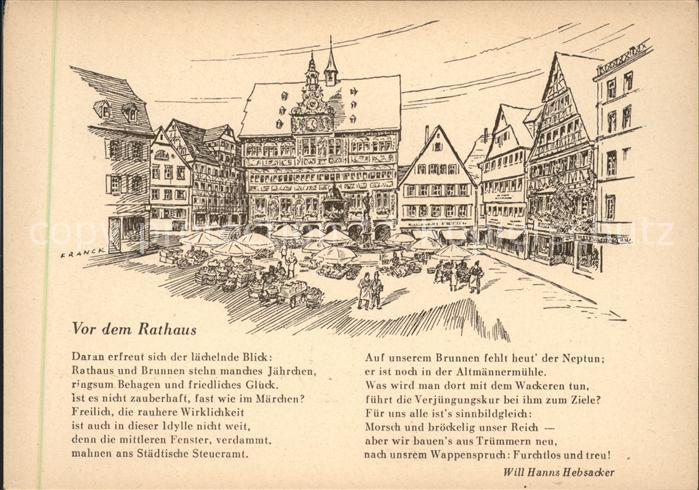 TueBINGEN BW Rathausplatz Kuenstlerkarte