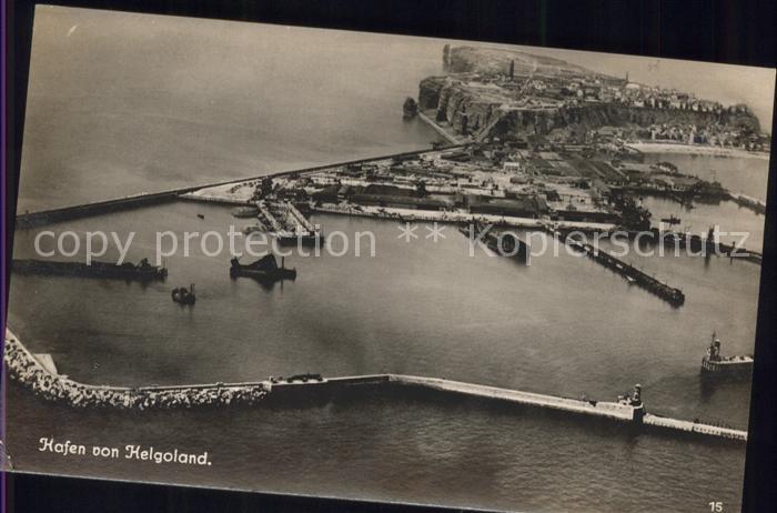 HELGOLAND Insel Schleswig-Holstein Hafen Fliegeraufnahme
