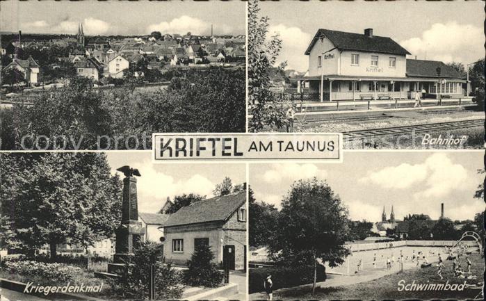 Kriftel Schwimmbad Bahnhof Kriegerdenkmal