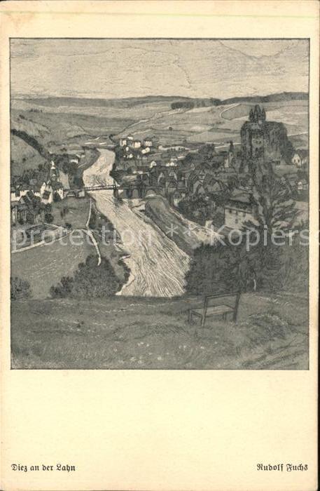 Diez Lahn Rudolf Fuchs Kuenstlerkarte