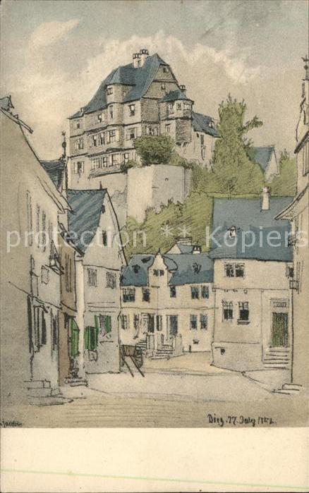 Diez Lahn Kuenstlerkarte O. R. Jacobi