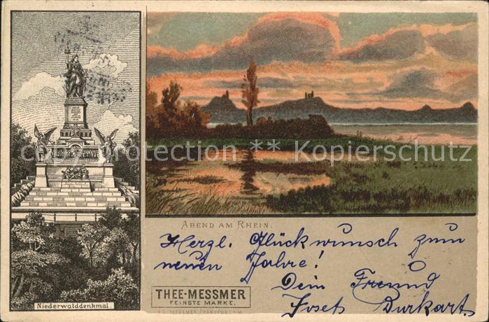 Niederwalddenkmal Abend am Rhein