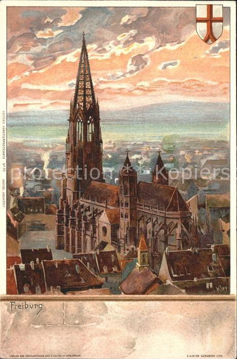 Freiburg Breisgau Wappen Kuenstlerkarte