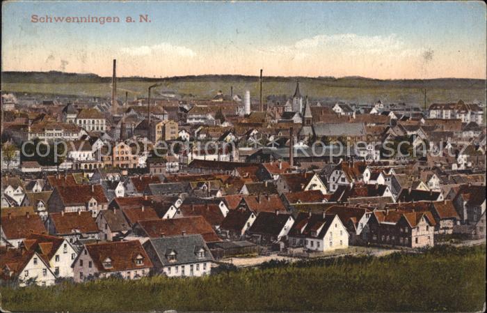 Schwenningen Neckar Kuenstlerkarte Zeichnung