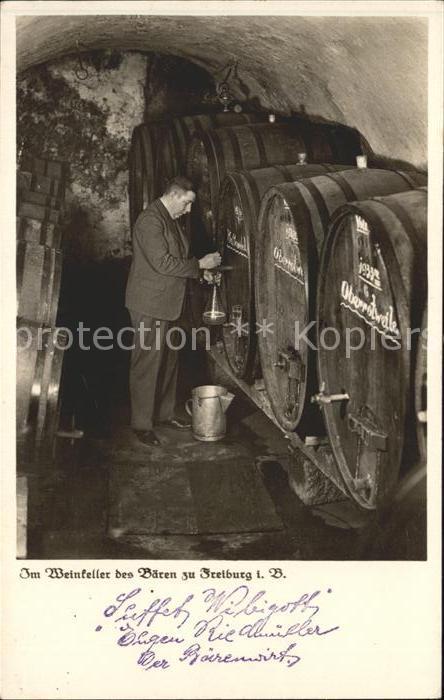 Freiburg Breisgau Weinkeller Gasthof zum Baeren