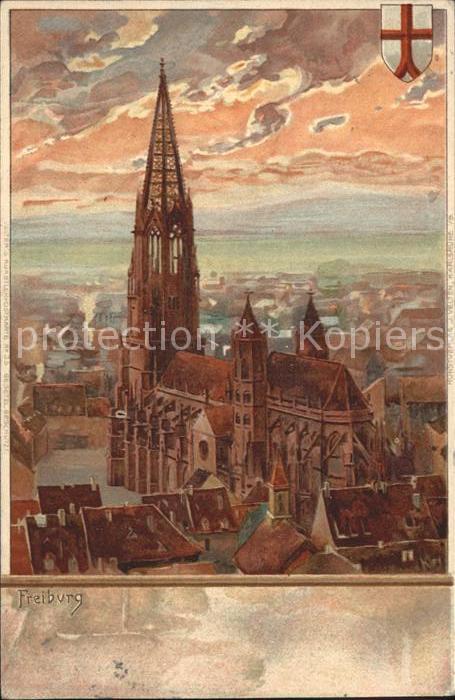 Freiburg Breisgau Kuenstlerkarte Wappen Muenster