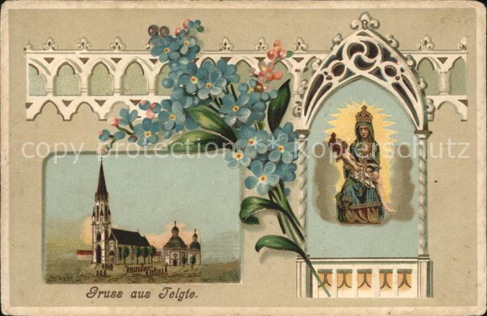 Telgte Warendorf Kirche Gnadenbild Vergissmeinnicht Litho