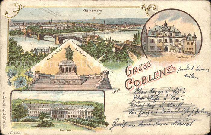 Coblenz Koblenz Kaufhaus Rheinbruecke Schloss