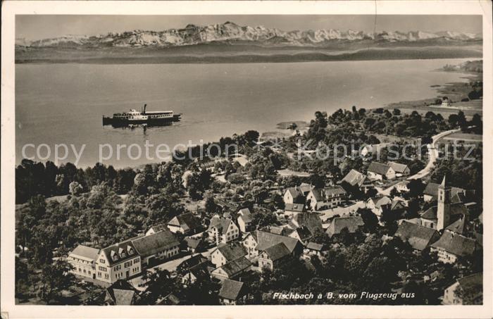 Fischbach Friedrichshafen Fliegeraufnahme Dampfschiff