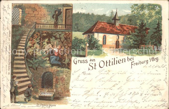 St Ottilien Freiburg Grotte Zeichnung Kapelle