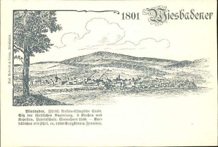 Wiesbaden 1801 Zeichnung