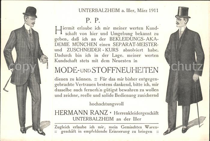 Unterbalzheim Mode- Stoffneuheiten Zylinder