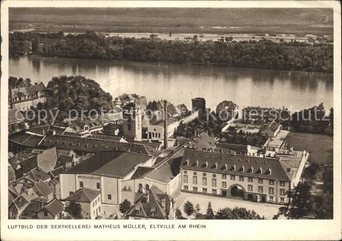 Eltville Rhein Sektkellerei Matheus Mueller Fliegeraufnahme