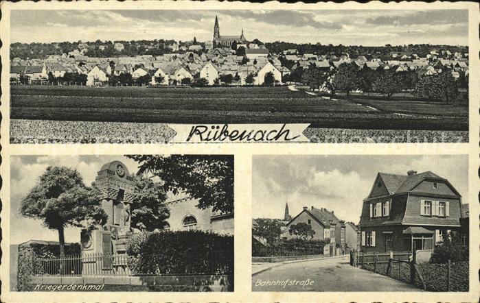 Ruebenach Bahnhofstr. Kriegerdenkmal