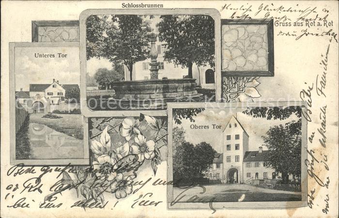 Rot Rot Schlossbrunnen Unteres Tor