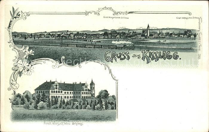 Kisslegg Schloss Zeichnung Künstlerkarte