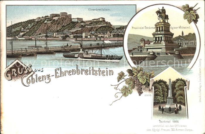 Coblenz Koblenz Provinzial Denkmal Ehrenbreitstein Seit