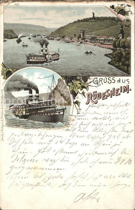 Ruedesheim Seitenraddampfer