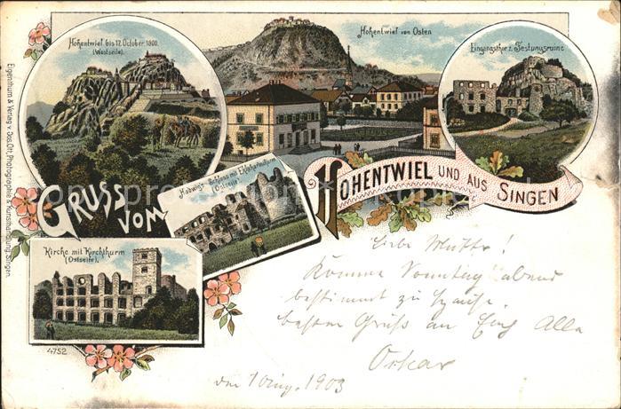 Hohentwiel Kirche Kirchthurm Festungsruine