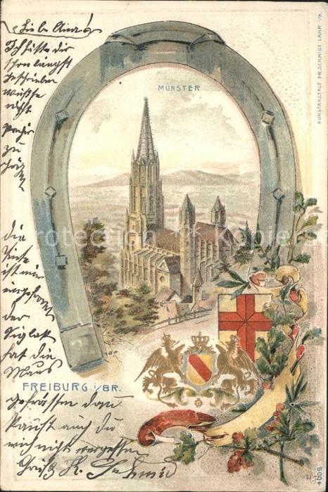 Freiburg Breisgau Münster Hufeisen Wappen