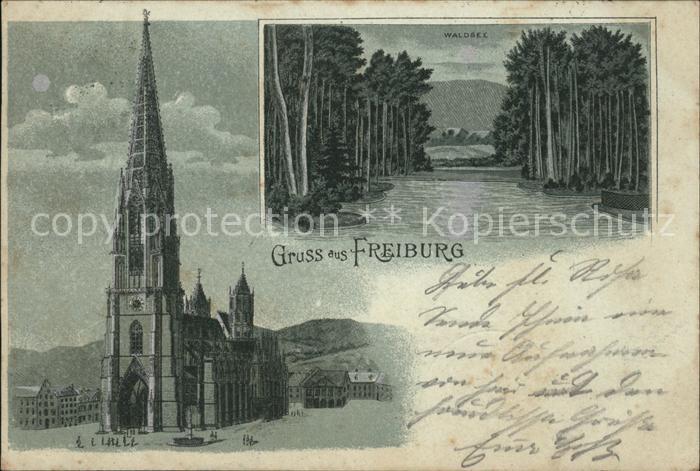 Freiburg Breisgau Münster Mondscheinkarte