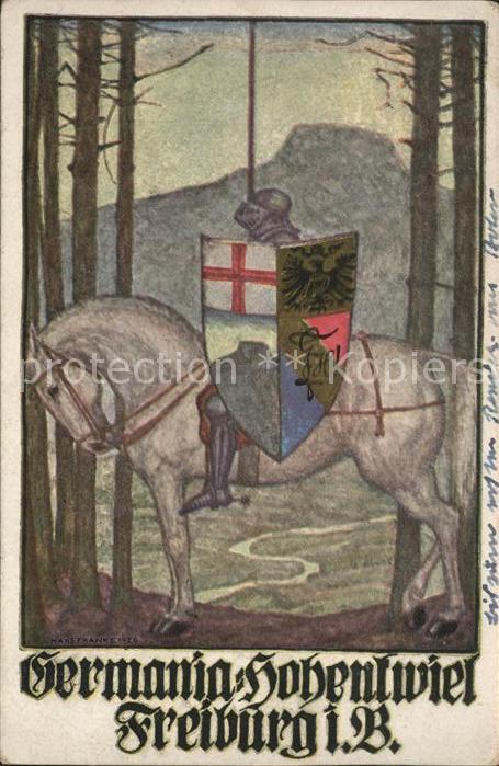 Freiburg Breisgau Germania Hohentwiel Wappen Ritter Künst