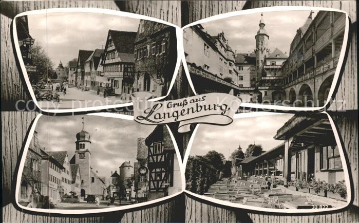 Langenburg Wuerttemberg Hauptstrasse Pfarrkirche Restaurant Ter