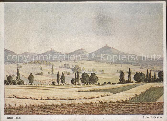 Annweiler Trifels Trifels Burgdreifaltigkeit Künstlerkart