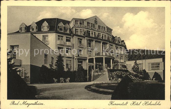 Bad Mergentheim Kuranstalt Hotel Hohenlohe