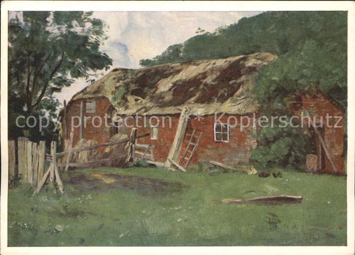 Schleswig Holstein Friesenhaus im Blumenkoog Künstlerkarte