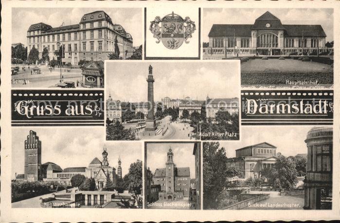 Darmstadt Schloss AH Platz Hauptbahnhof Künstlerk