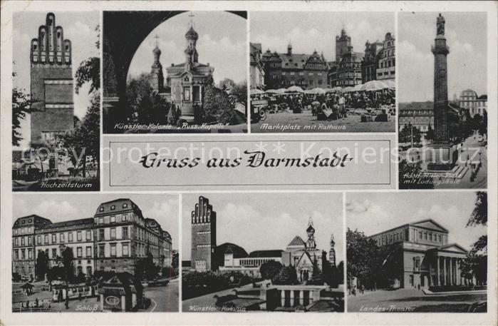 Darmstadt Hochzeitsturm Künstlerkolonie Marktplat