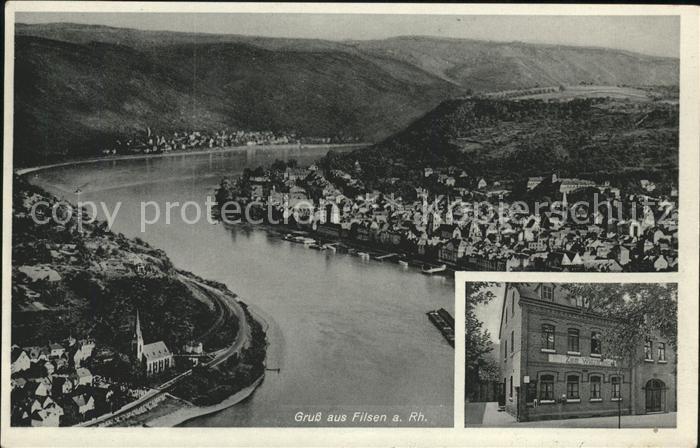 Filsen Blick über den Rhein Gasthof Pension zu