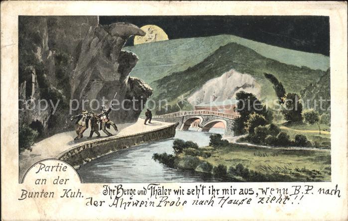 Walporzheim Partie an der Bunten Kuh Ahrtal Brücke