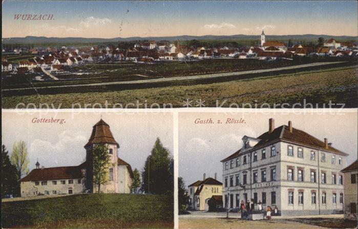 Bad Wurzach Gesamtansicht Gottesberg Kirche Gasthof
