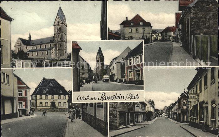 Ramstein-Miesenbach Kirche Rathaus Strassenpartie