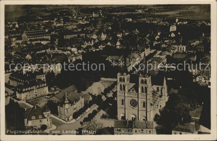 Landau Pfalz Fliegeraufnahme Kirche