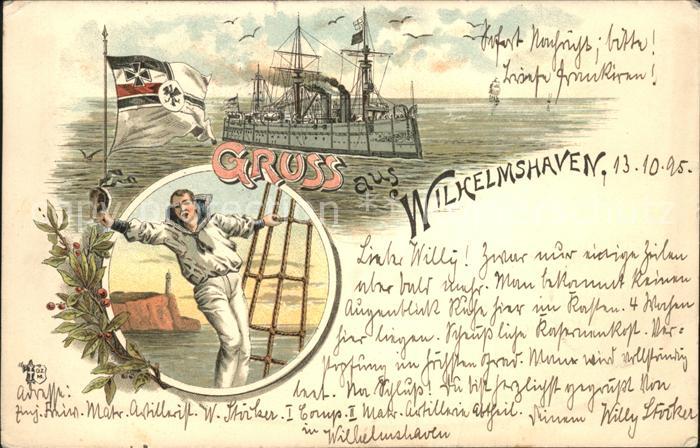 Wilhelmshaven Dampfer Matrose Flagge