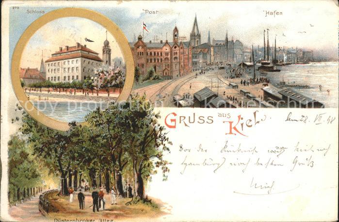 Kiel Schloss Post Hafen Düsternbroker Allee