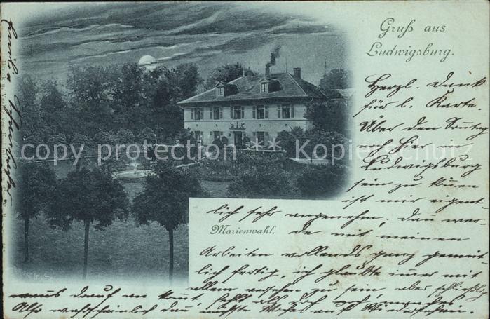 Ludwigsburg Villa Marienwahl im Mondschein