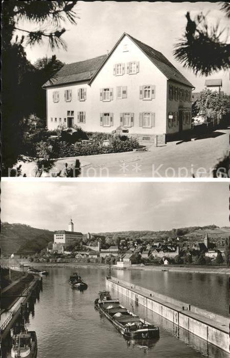 Gundelsheim Wuerttemberg Hotel Wuerttemberger Hof Schloss Horneck Frachtkahn Bin