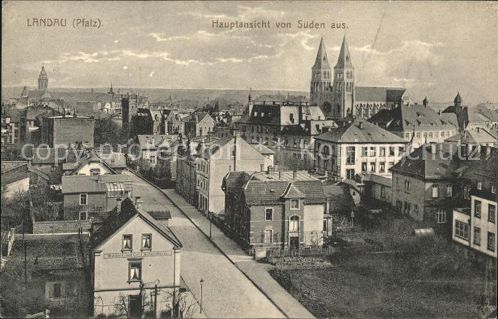 Landau Pfalz Hauptansicht von Süden Kirche