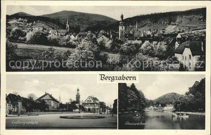 Bad Bergzabern Gesamtansicht Ludwigsplatz Stauweiher